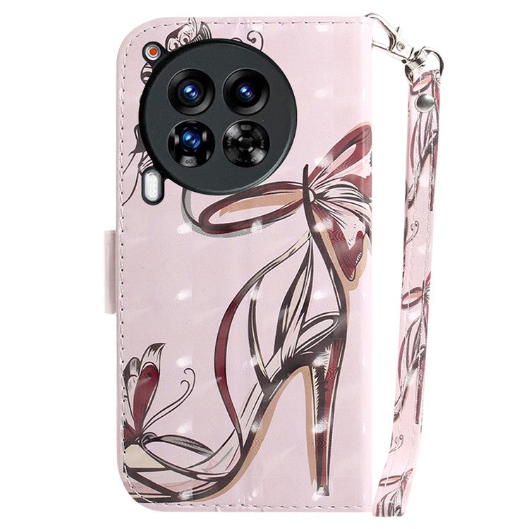 For TECNO Camon 30 Premier 5G Case Pattern Print PU Leather Wallet Phone Cover - Butterfly High Heels