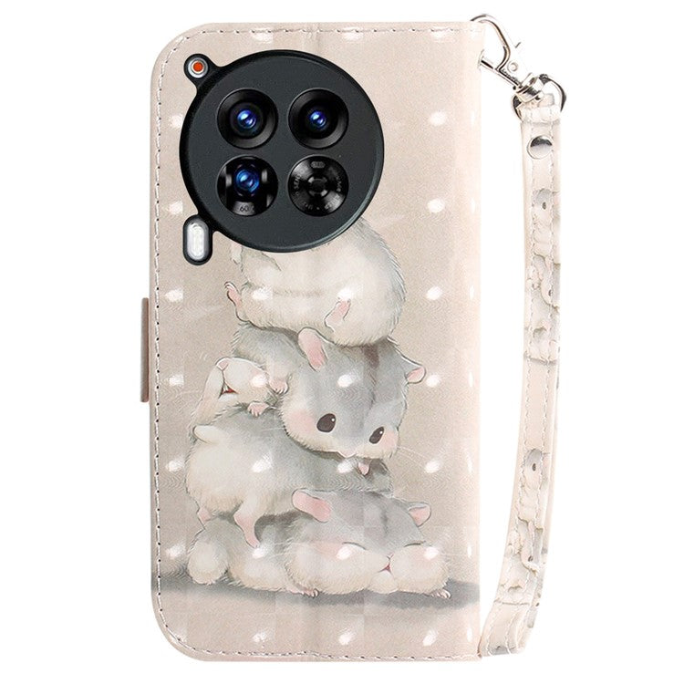 For TECNO Camon 30 Premier 5G Case Pattern Print PU Leather Wallet Phone Cover - Stacking Squirrels