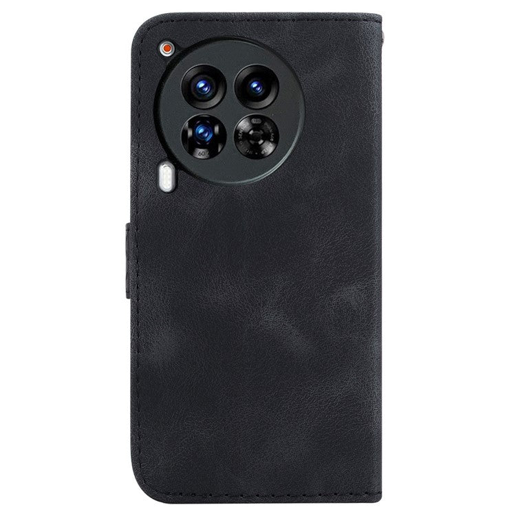 For TECNO Camon 30 Premier 5G Wallet Case Pattern Imprint Leather Stand Phone Cover - Black