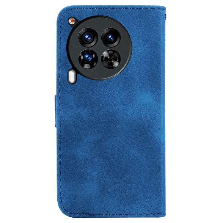 For TECNO Camon 30 Premier 5G Wallet Case Pattern Imprint Leather Stand Phone Cover - Dark Blue