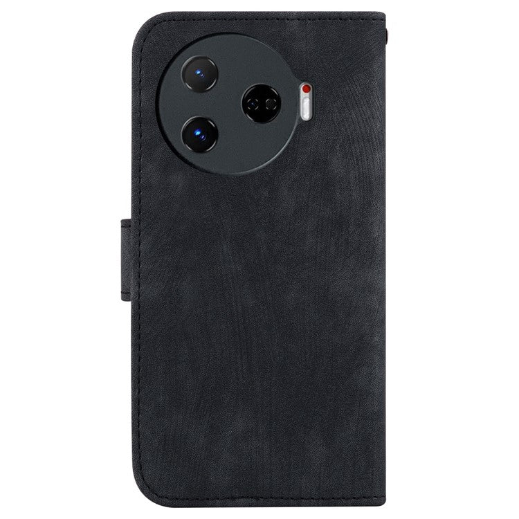 For TECNO Camon 30 Pro 5G Stand Case Cute Tiger Imprint Leather Wallet Phone Cover - Black