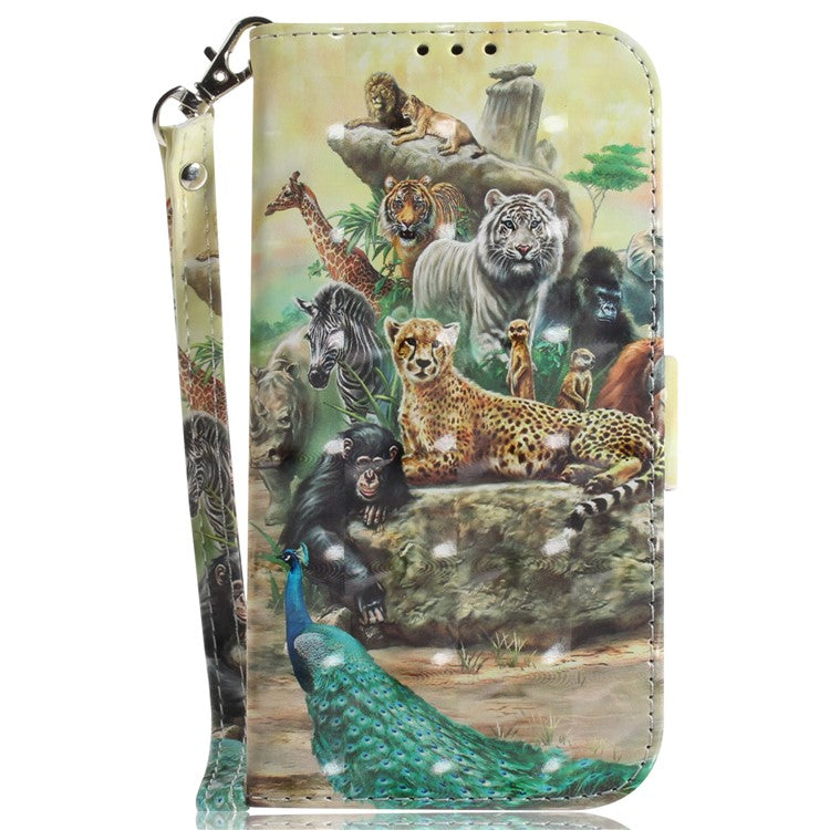 For TECNO Camon 30 Pro 5G Wallet Case Pattern Print PU Leather Stand Phone Cover - Animals