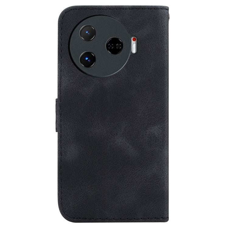 For TECNO Camon 30 Pro 5G Stand Case Pattern Imprint Leather Phone Cover with Wallet - Black