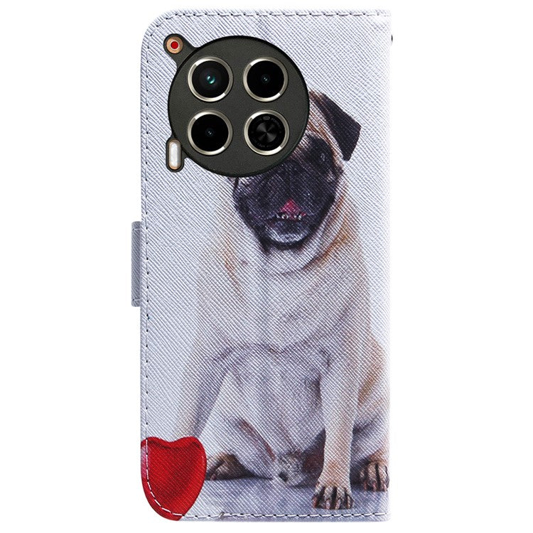 For TECNO Camon 30 4G / 30 5G Case Pattern Print Anti-Drop PU Leather Wallet Phone Cover - Dog