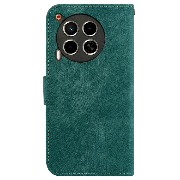 For TECNO Camon 30 4G / 30 5G Stand Case Cute Tiger Imprint Leather Wallet Phone Cover - Green