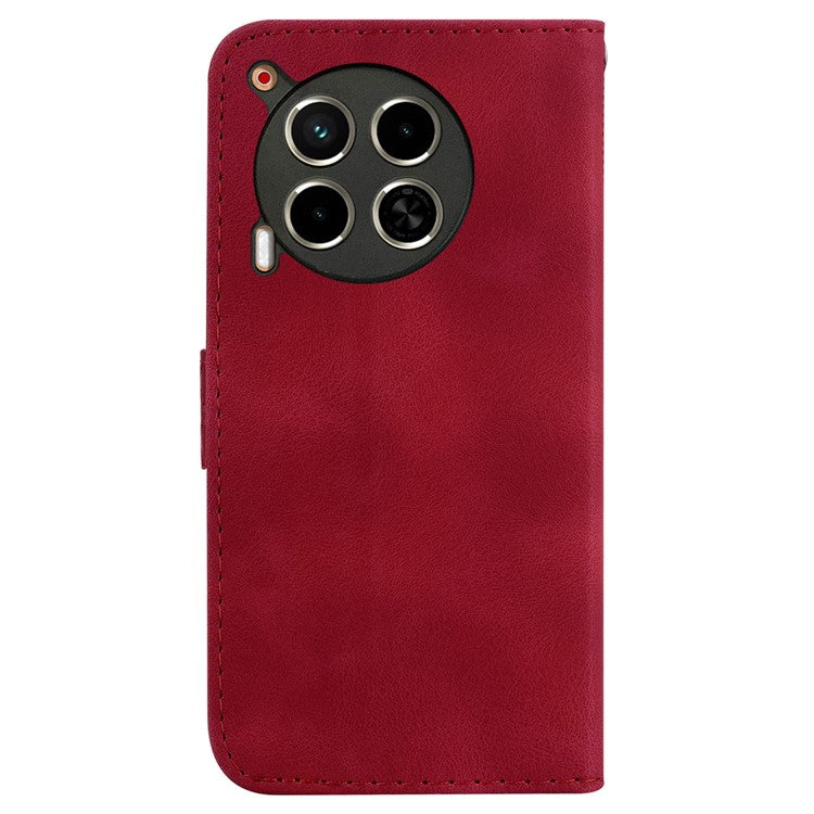 For TECNO Camon 30 4G / 30 5G Case Pattern Imprint Leather Wallet Phone Cover with Stand - Red