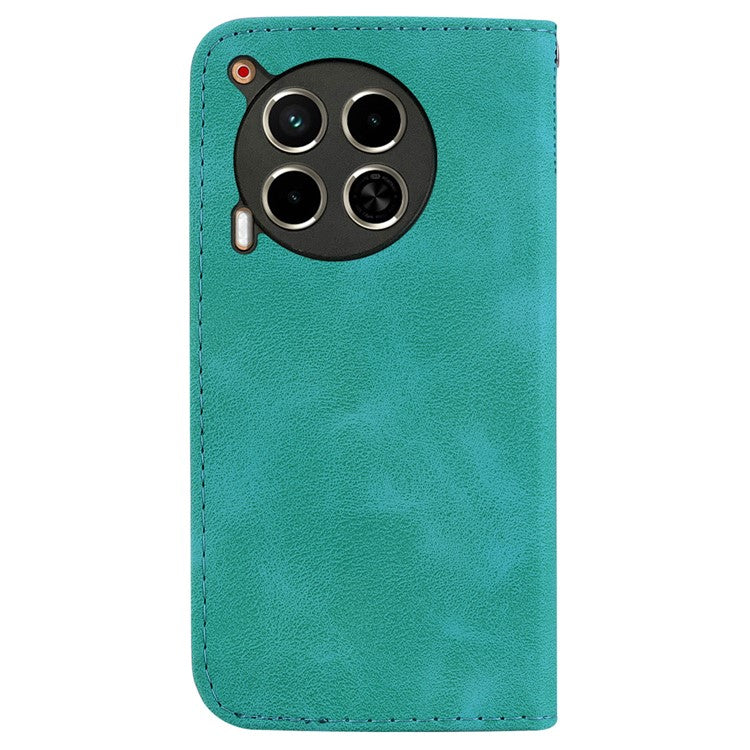 For TECNO Camon 30 4G / 30 5G Case Pattern Imprint Leather Wallet Phone Cover with Stand - Green
