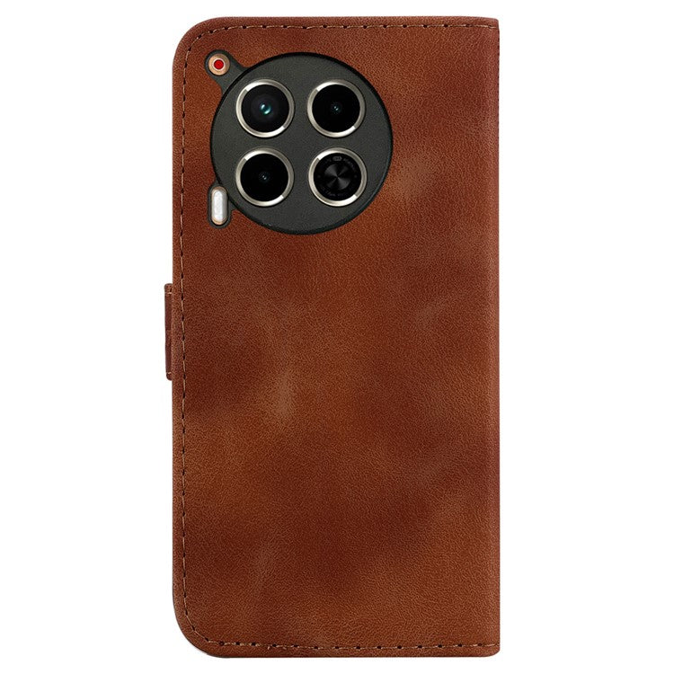 For TECNO Camon 30 4G / 30 5G Case Pattern Imprint Leather Wallet Phone Cover with Stand - Brown