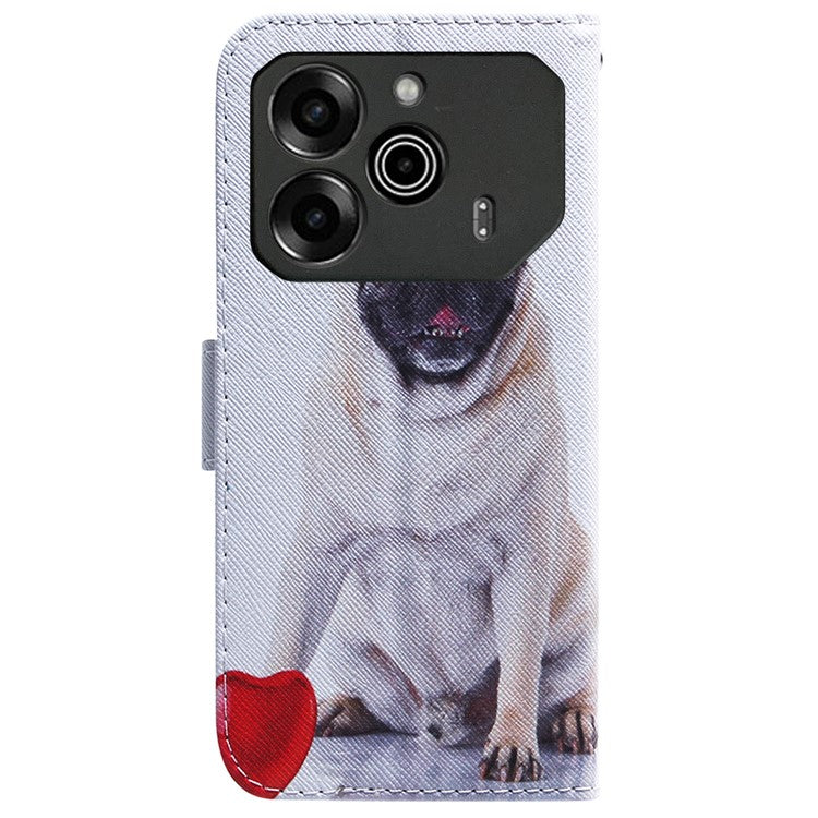 For TECNO Pova 6 5G / 6 Pro 5G Wallet Phone Case Pattern Print PU Leather Flip Cover - Dog