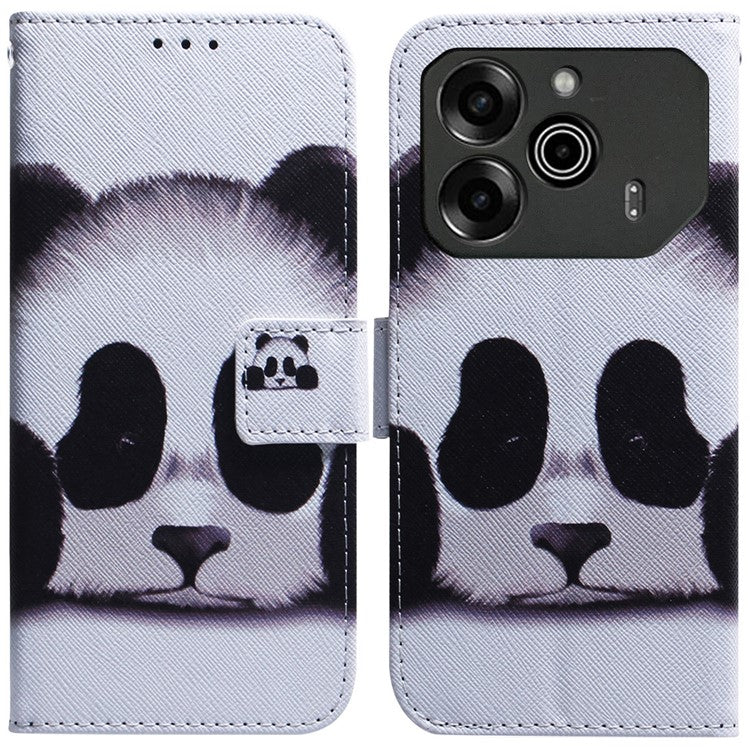 For TECNO Pova 6 5G / 6 Pro 5G Wallet Phone Case Pattern Print PU Leather Flip Cover - Panda