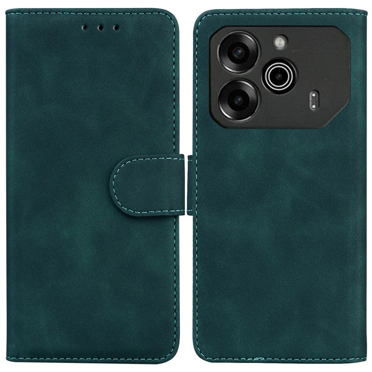 For TECNO Pova 6 5G / 6 Pro 5G Stand Phone Case Solid Color Leather Phone Cover - Green