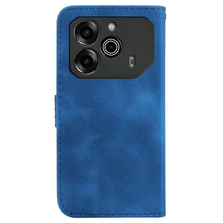 For TECNO Pova 6 5G / 6 Pro 5G Stand Case Pattern Imprint Leather Wallet Phone Cover - Dark Blue