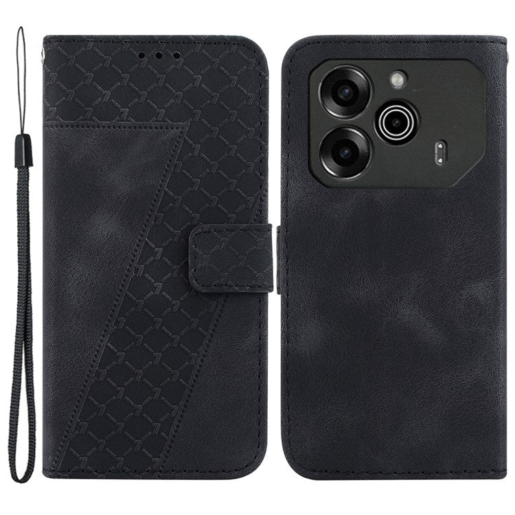 For TECNO Pova 6 5G / 6 Pro 5G Stand Case Pattern Imprint Leather Wallet Phone Cover - Blue