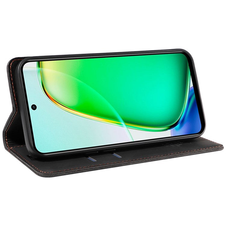 BETOPNICE 003 For vivo Y28 4G / iQOO Z9x 5G Case RFID Blocking Leather Phone Cover - Black