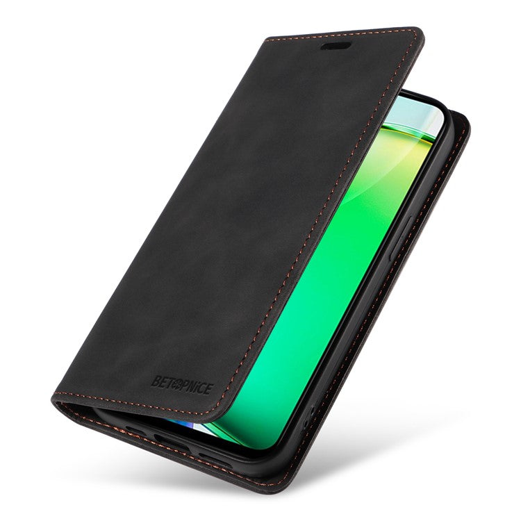 BETOPNICE 003 For vivo Y28 4G / iQOO Z9x 5G Case RFID Blocking Leather Phone Cover - Black