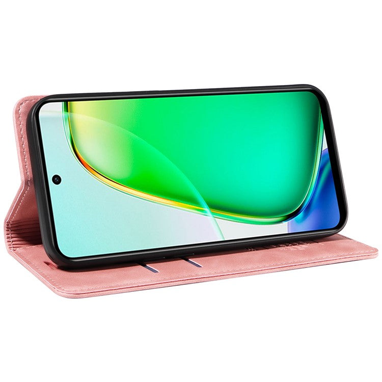 BETOPNICE 003 For vivo Y28 4G / iQOO Z9x 5G Case RFID Blocking Leather Phone Cover - Pink