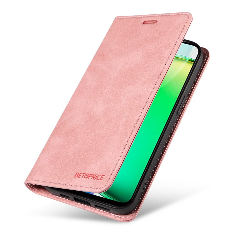 BETOPNICE 003 For vivo Y28 4G / iQOO Z9x 5G Case RFID Blocking Leather Phone Cover - Pink