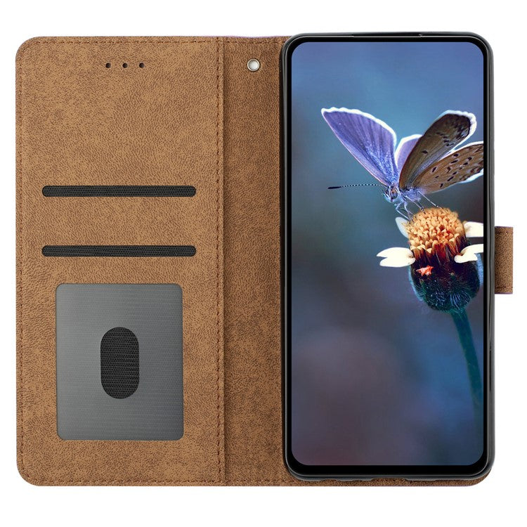 For iPhone 16 Case Butterfly Imprinted PU Leather Flip Protective Cover - Purple