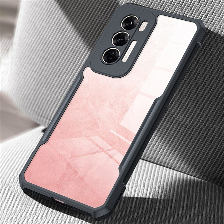 XUNDD For Oppo Reno12 5G (Global) Case Black Border TPU+Acrylic Hybrid Phone Cover