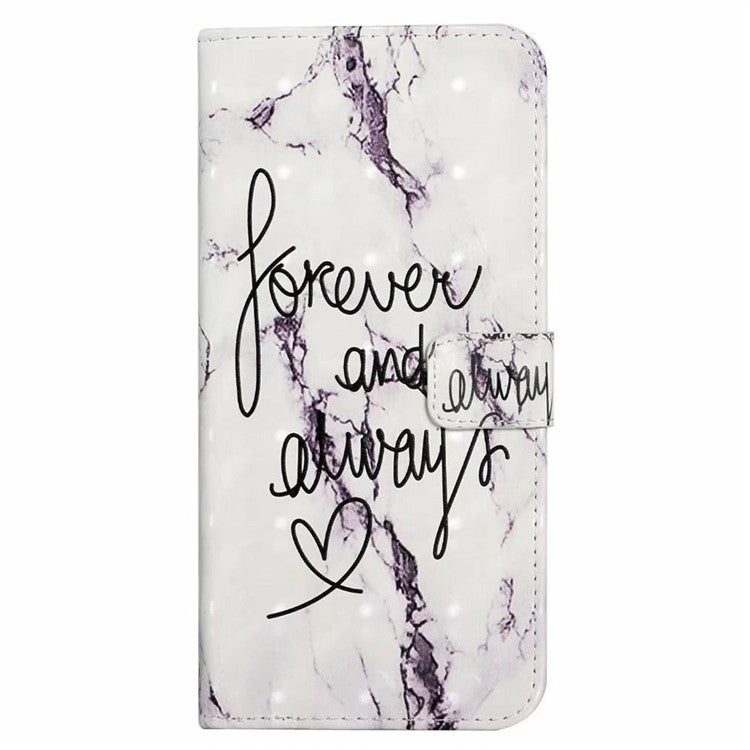 For iPhone 16 Case 3D Creative Pattern PU Leather Stand Phone Cover - Forever and Always