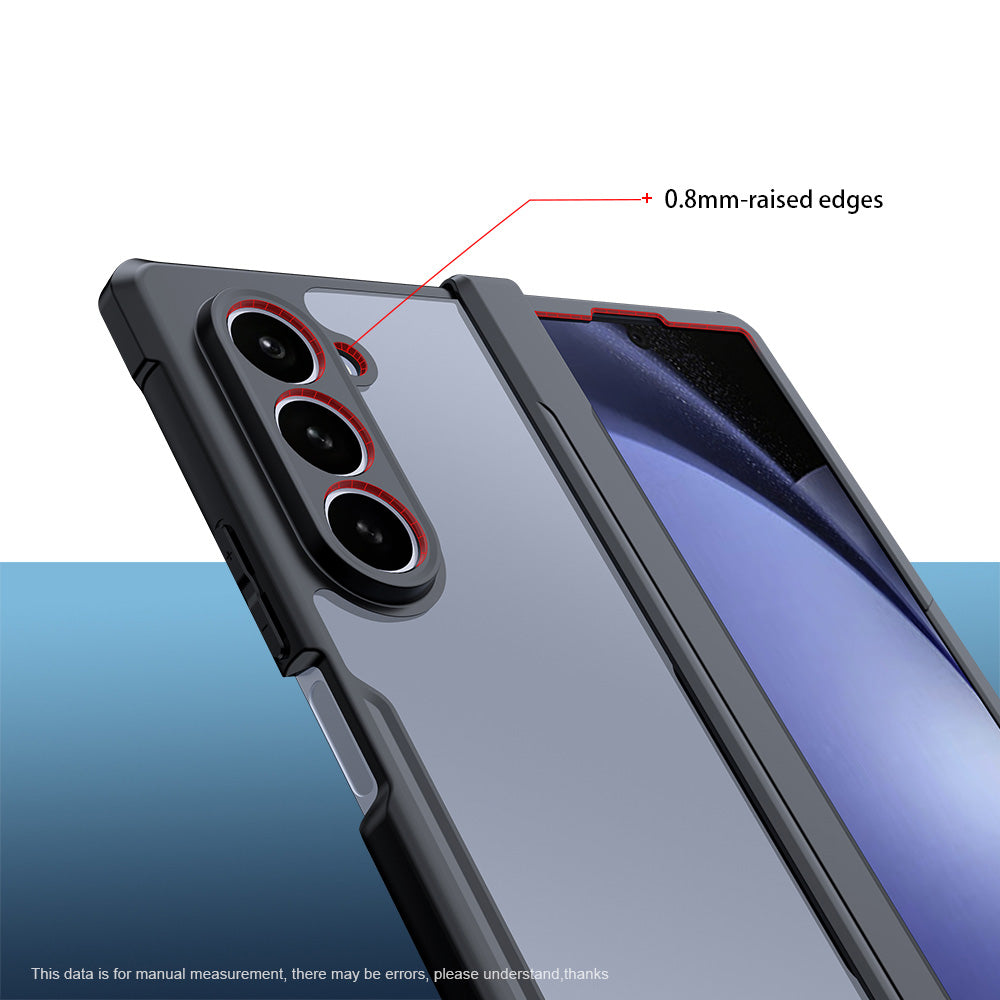 XUNDD For Samsung Galaxy Z Fold6 5G Case TPU+Acrylic Precise Cutouts Phone Cover with Screen Film / Protective Bar