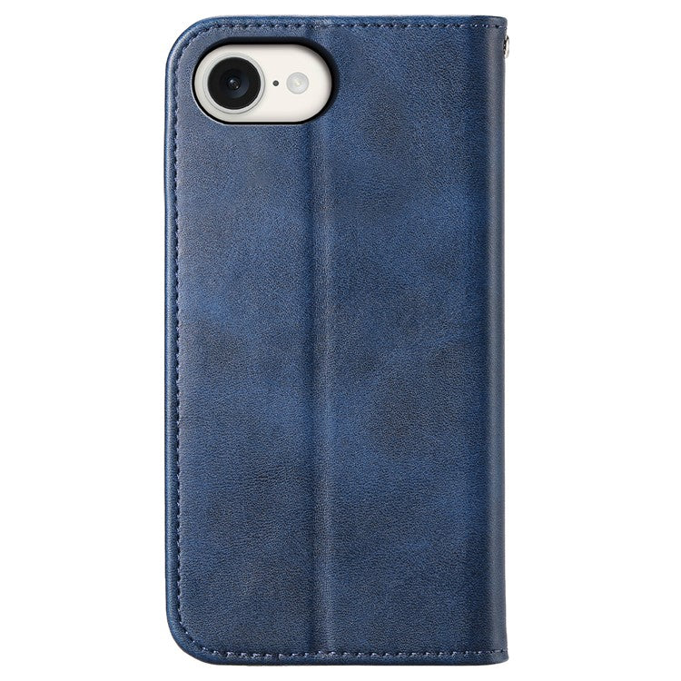 For iPhone 16e Wallet Case PU Leather Phone Cover Mobile Accessories Wholesale - Blue