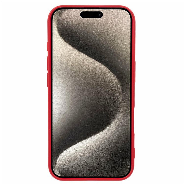 WANLONFENG RB1 Series For iPhone 16 Plus Case Screen Film Soft TPU Phone Cover - Red