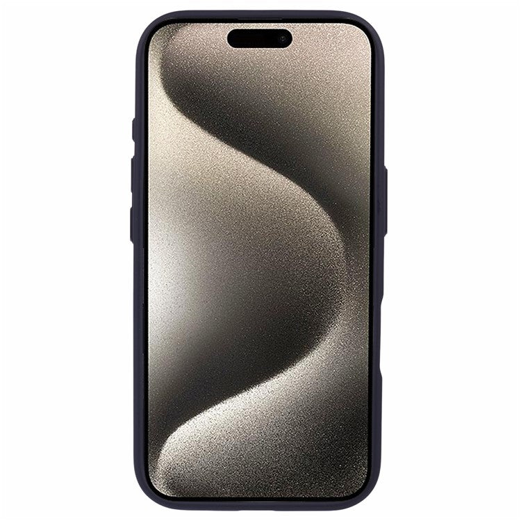 For iPhone 16 Plus Case Matte Finish PC+TPU Phone Cover Skin-Touch - Black