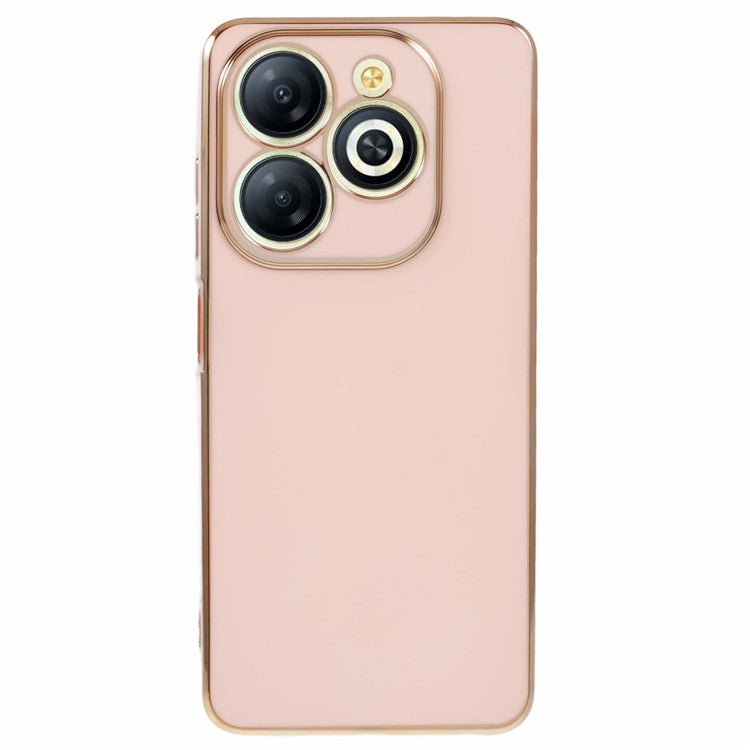 For Infinix Smart 8 4G / Hot 40i / TECNO Spark Go 2024 4G / Spark 20 Case TPU Electroplated Phone Cover - Pink