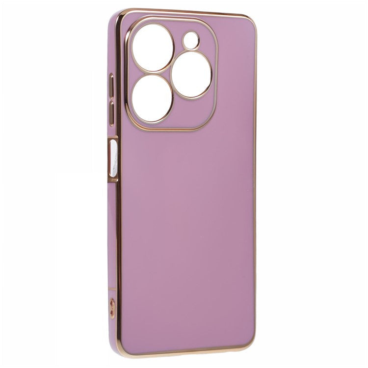 For Infinix Smart 8 4G / Hot 40i / TECNO Spark Go 2024 4G / Spark 20 Case TPU Electroplated Phone Cover - Purple