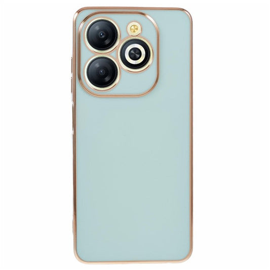 For Infinix Smart 8 4G / Hot 40i / TECNO Spark Go 2024 4G / Spark 20 Case TPU Electroplated Phone Cover - Cyan