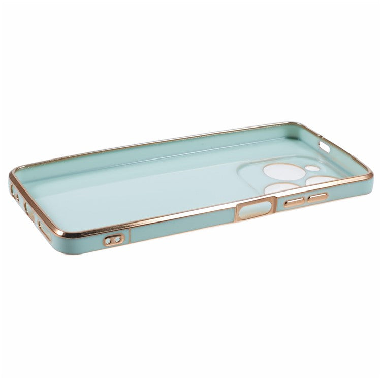 For Infinix Smart 8 4G / Hot 40i / TECNO Spark Go 2024 4G / Spark 20 Case TPU Electroplated Phone Cover - Cyan