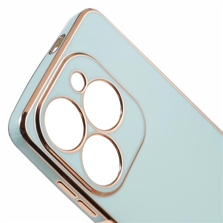 For Infinix Smart 8 4G / Hot 40i / TECNO Spark Go 2024 4G / Spark 20 Case TPU Electroplated Phone Cover - Cyan