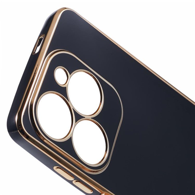 For Infinix Smart 8 4G / Hot 40i / TECNO Spark Go 2024 4G / Spark 20 Case TPU Electroplated Phone Cover - Black