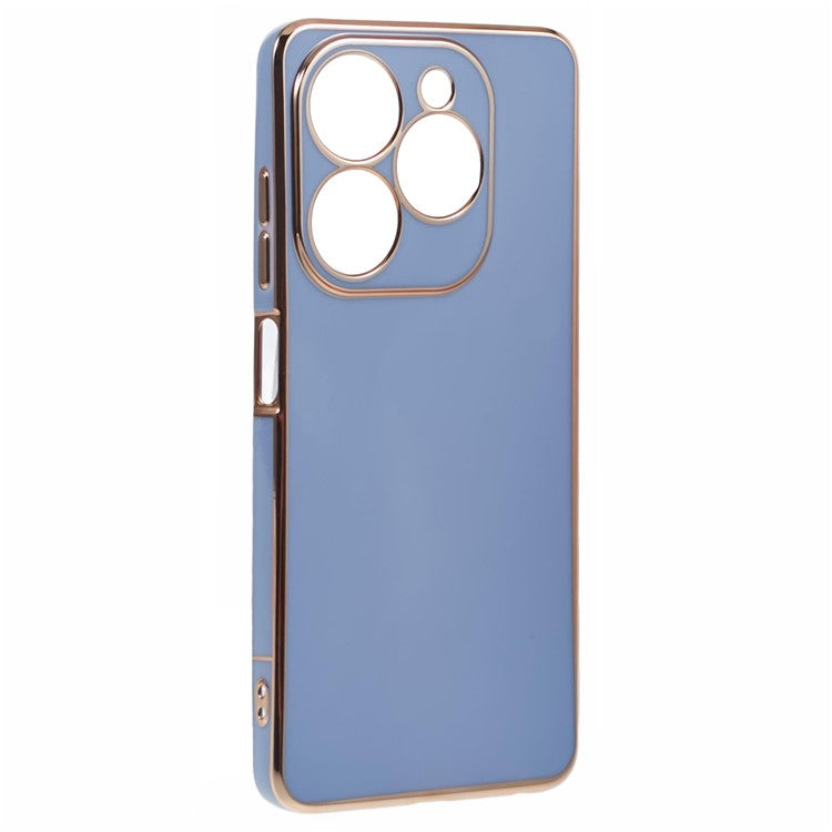 For Infinix Smart 8 4G / Hot 40i / TECNO Spark Go 2024 4G / Spark 20 Case TPU Electroplated Phone Cover - Blue