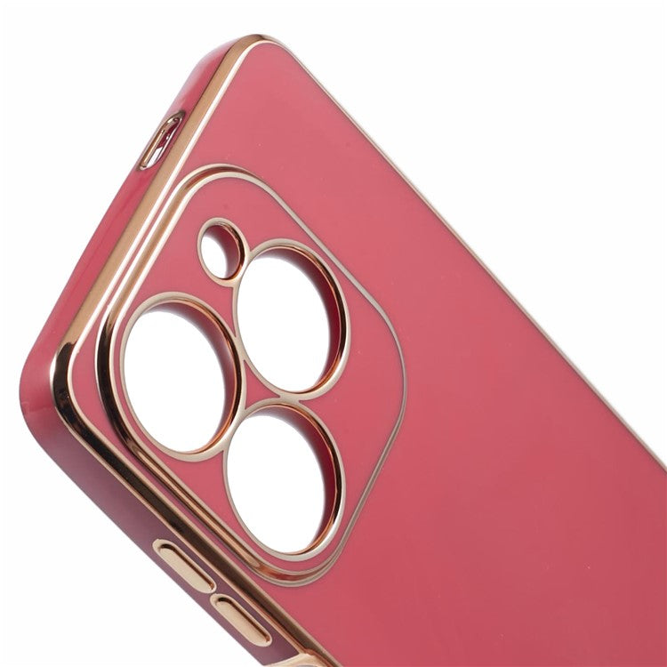 For Infinix Smart 8 4G / Hot 40i / TECNO Spark Go 2024 4G / Spark 20 Case TPU Electroplated Phone Cover - Red