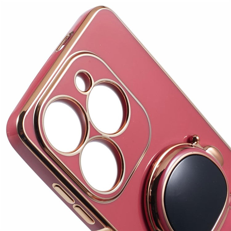 For Infinix Smart 8 4G / Hot 40i / TECNO Spark Go 2024 4G / Spark 20 Case TPU Phone Cover Cartoon Astronaut Kickstand - Red