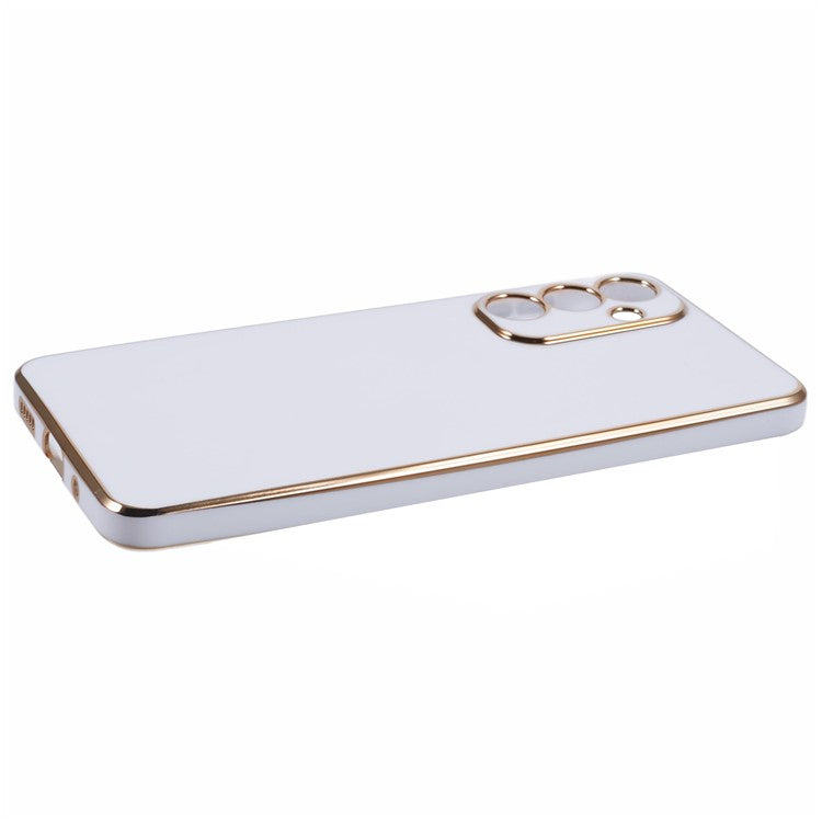 For Samsung Galaxy M55 5G / C55 5G / F55 5G Case Glossy 6D Electroplating TPU Phone Cover - White