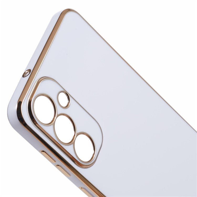 For Samsung Galaxy M55 5G / C55 5G / F55 5G Case Glossy 6D Electroplating TPU Phone Cover - White