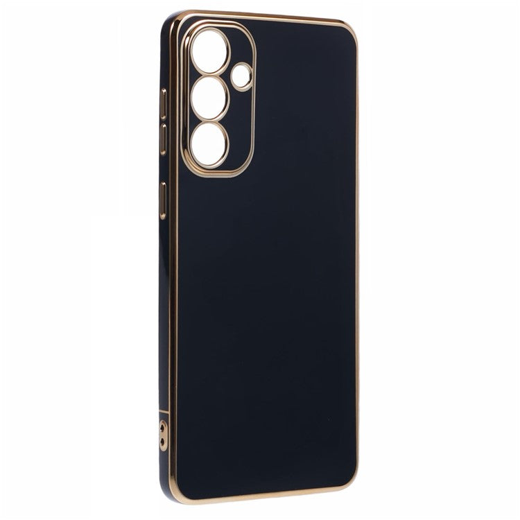 For Samsung Galaxy M55 5G / C55 5G / F55 5G Case Glossy 6D Electroplating TPU Phone Cover - Black