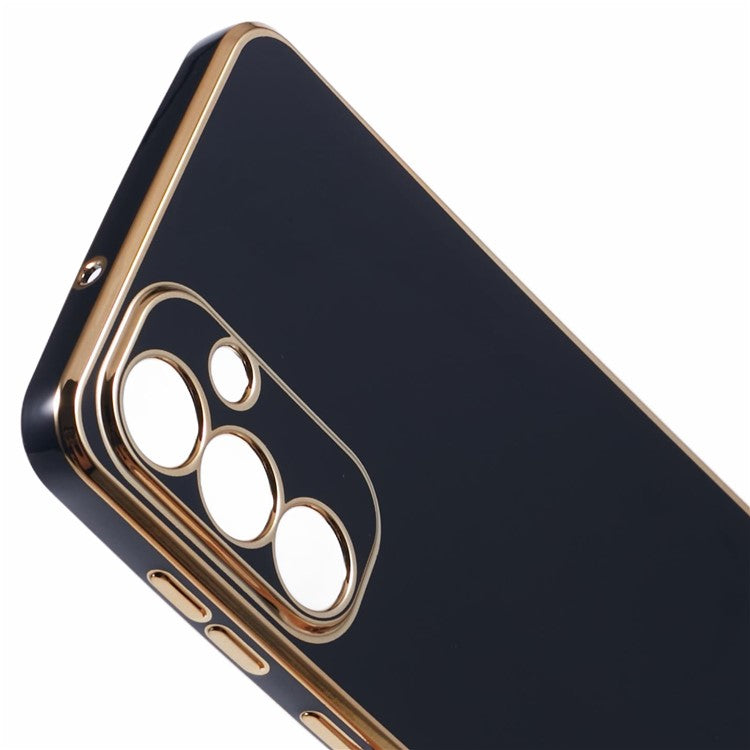 For Samsung Galaxy M55 5G / C55 5G / F55 5G Case Glossy 6D Electroplating TPU Phone Cover - Black