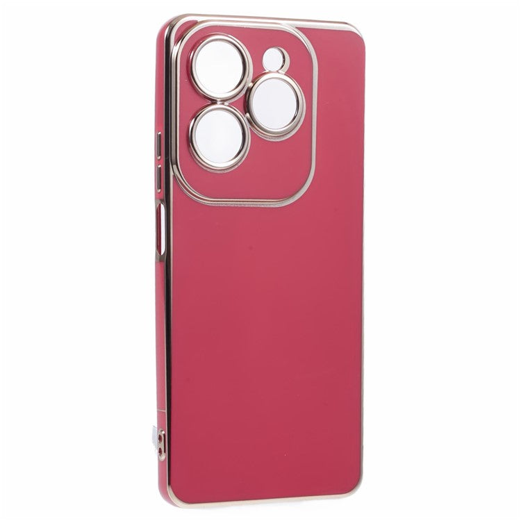 For Infinix Hot 40 / Hot 40 Pro / TECNO Spark 20 Pro Case 6D Electroplating Protective TPU Phone Cover - Red