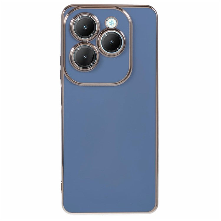 For Infinix Hot 40 / Hot 40 Pro / TECNO Spark 20 Pro Case 6D Electroplating Protective TPU Phone Cover - Blue