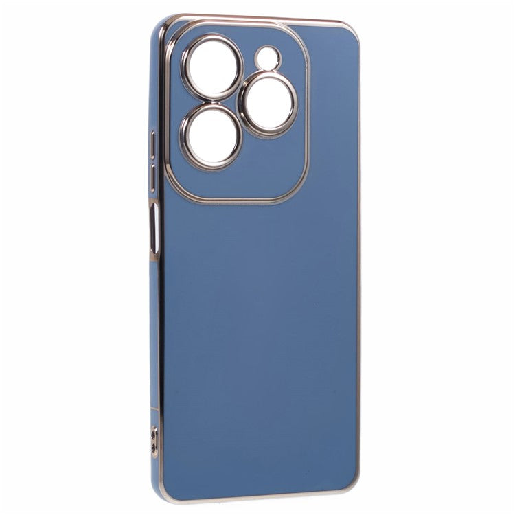 For Infinix Hot 40 / Hot 40 Pro / TECNO Spark 20 Pro Case 6D Electroplating Protective TPU Phone Cover - Blue