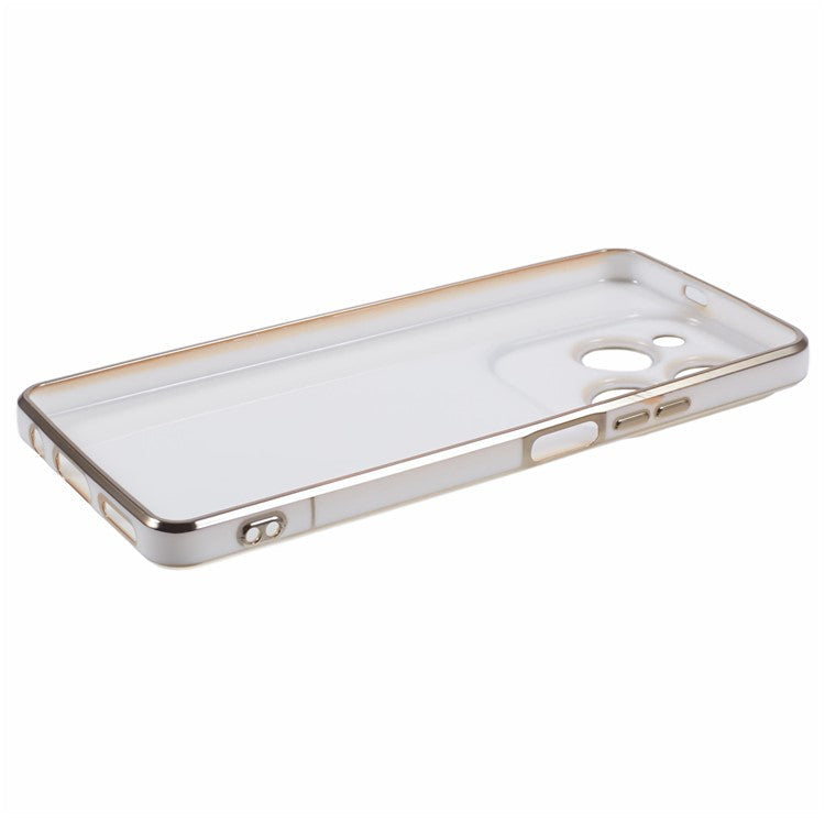 For Infinix Hot 40 / Hot 40 Pro / TECNO Spark 20 Pro Case 6D Electroplating Protective TPU Phone Cover - White