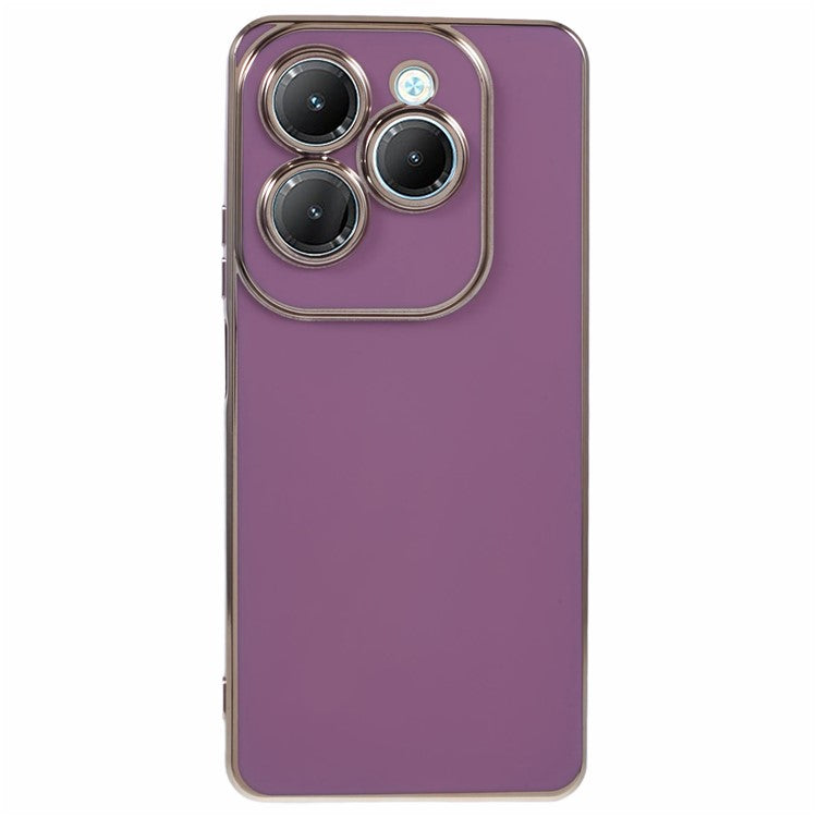 For Infinix Hot 40 / Hot 40 Pro / TECNO Spark 20 Pro Case 6D Electroplating Protective TPU Phone Cover - Purple
