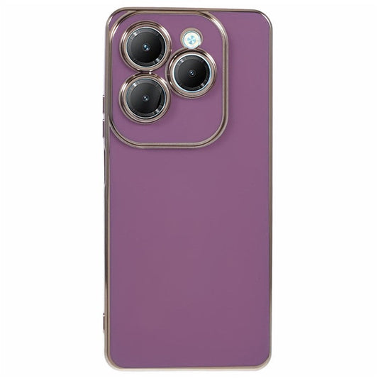 For Infinix Hot 40 / Hot 40 Pro / TECNO Spark 20 Pro Case 6D Electroplating Protective TPU Phone Cover - Purple