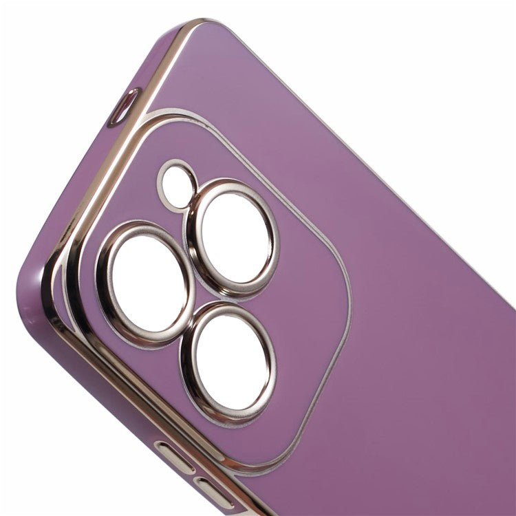 For Infinix Hot 40 / Hot 40 Pro / TECNO Spark 20 Pro Case 6D Electroplating Protective TPU Phone Cover - Purple