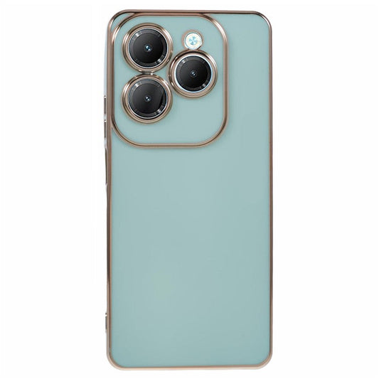 For Infinix Hot 40 / Hot 40 Pro / TECNO Spark 20 Pro Case 6D Electroplating Protective TPU Phone Cover - Cyan