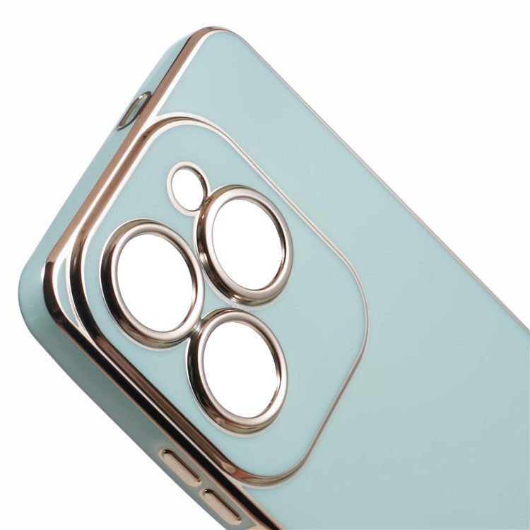 For Infinix Hot 40 / Hot 40 Pro / TECNO Spark 20 Pro Case 6D Electroplating Protective TPU Phone Cover - Cyan